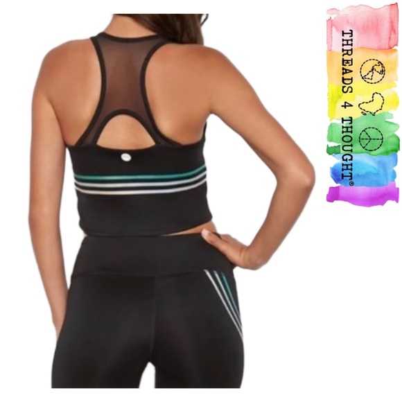 NWT THREADS 4 THOUGHT Electric Wave Electra Crop Top! - Picture 2 of 6